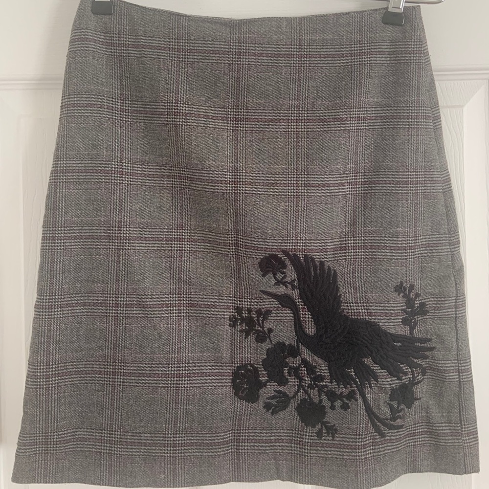 LOFT Embroidered Skirt